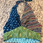 Multicolor Patchwork Halter Top Blue Size undefined Photo 0