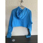 Gymshark  Cropped‎ Hoodie Women's Small Sweatshirt Workout Active Blue Photo 3