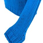 Poetry Cotton Tape High-Neck Sweater Soft Peacock Blue Size 6 Photo 5