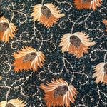 Adrienne  Black and Orange Floral Blouse like new medium Photo 4