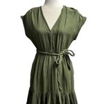 XiRENA Maren Cotton Chelsea Gauze Short Sleeve Mini Dress Green Small S Photo 2
