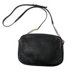 Michael Kors MK Pebbled Leather Fulton Style Black with Gold Hardware Crossbody Photo 5