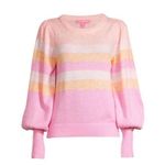 Lilly Pulitzer Ritza Striped Sweater In Lilac Wool Blend Barbiecore Coquette XS Photo 12