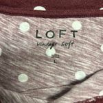 Loft  Burgundy Vintage Soft Relaxed Short Sleeve T-Shirt Photo 3