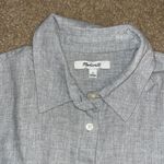 Madewell gray button up short sleeve shirt, size Small Photo 2