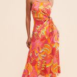 Farm Rio NEW  Tropical Print Midi Maxi Dress Cutout Sleeveless Size Small $225 Photo 6