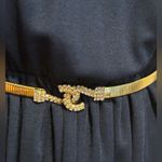 Jonathan Logan Blue Turtle Neck Maxi Dress Comes With Gold Belt.Zip In Back Sz S Photo 3