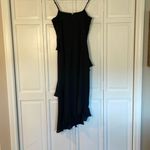 Scoop NWT black ruffled front cami midi dress small Color Photo 6