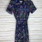 Denim & Co  Novelty 80’s Neon Flamingo Summer Boat Shirt Dress Photo 0