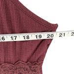 Torrid Babydoll Top Womens 1XL Dusty Rose Textured Jersey Lace Up V Neck Boho Photo 6