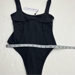 For Love & Lemons  Ribbed Black Bodysuit Tank Thong Back Womens Size‎ XS NEW Photo 8