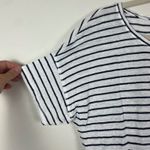 Chico's  Women's Striped 100% Linen‎ Blend T Shirt Short Sleeve Size M Casual Top Photo 1