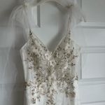 Mac Duggal Embellished Sleeveless Bow Tie Shoulder V-Neck Mermaid Gown Photo 4