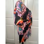 1. State NWT  Floral Print Tie-Neck Romper Short Puff Sleeve Casual Party‎ Large Photo 3