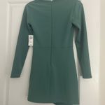 Abercrombie & Fitch Abercrombie Mint Green Long Sleeved Draped Mini Dress Photo 2
