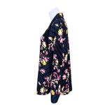 Banana Republic  Blue Lattice Floral Print Collar Classic‎ Fit Blouse MEDIUM Photo 1