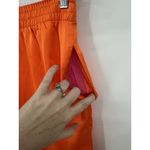 Gretchen Scott  Satin Wide Leg Pant Women Small Orange Mature Belted High‎ Rise Photo 5