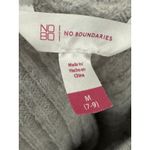 No Boundaries  Juniors Gray Ribbed Soft Hoodie, Medium Photo 5