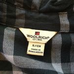 Woolrich  Black & White Plaid Button Up Tab Sleeve Small Photo 4