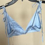 SKIMS  Bridal Triangle Silk Bralette in‎ Glacier size M NWT Photo 4