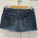 Hollister  Vintage Denim Micro Mini Jean Skirt Y2K Low Rise Distressed Size 7 Photo 2