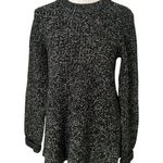 Athleta Sierra black & white knit long sleeve crewneck sweater size XS Photo 1