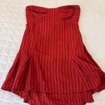 PINSTRIPE MINI DRESS Red Size L Photo 3