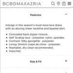 BCBGMAXAZRIA Hanah Red Dress Semi Sheer Sleeveless Lace Overlay Scallop Size 2 Photo 8