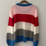 Prómesa Red Pink Stripe Sweater by Promesa Blue White Size s/m Photo 2