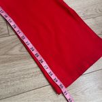 Maeve  x Anthropologie Knit Flare Pants Red Pull On Slit Viscose Size S Photo 9
