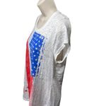 Rocker Girl White Patriotic T Shirt Flag Motif Lightweight Burnout u Junior XXL Blue Size undefined Photo 2