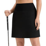 NWT ~ Women's Black 19" Knee Length Skort Pocket Golf Tennis Skirt ~ SMALL Photo 0