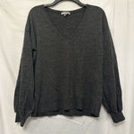 ASOS  Womens Sweater Size‎ 4 Small Charcoal Gray Knit V-Neck Lightweight Photo 0
