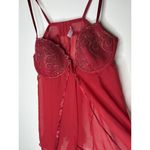 Cacique  Plus Size 18/20 Chemise Babydoll Slip Dress Top Red Underwired Nighty Photo 3