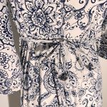 Collections BONGO Navy & White Paisley Wrap Dress Photo 4