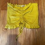 Better Be Yellow Ruched Crop Top Photo 0