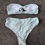 Boutique icy green bow tie high waist swimsuits Photo 5