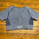 MP Women Sport Crop Top Seamless Ribbed Heathered Blue Size L Gym Workout Size L Photo 3