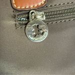 LuluCastagnette Brown‎ Nylon Tote Bag Tan Leather Trim Medium Shoulder Bag Brown Photo 10