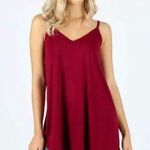 Zenana Red Reversible Layering Swing Camisole Tank Top Women’s Size Small NEW Photo 1