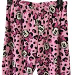 Disney Minnie Mouse Pink Textured Loungewear Jogger Pajama Pants Womens Small Photo 2