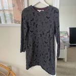 Boden Doodle Dog Sweatshirt Knee Length Mini Dress Black Size 6 Photo 2