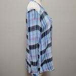 Vintage America Roll Tab Button Down Plaid Shirt Size Large Photo 3