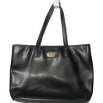 Michael Michael Kors black large leather shoulder bag purse tote Photo 0
