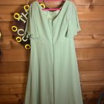 NWT Babaroni Yvette Bridesmaid Mother Bride Dusty Sage Green Flutter Maxi Dress Size 24 Photo 10