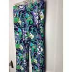Jude Connally Trixxie Wide Leg Pants Green Purple Paisley Stretch XS Slinky Boho Photo 1