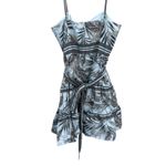 Antonio Melani  Tiered Mini Dress Palm Print Sleeveless Sundress Tropical Size 10 Photo 8