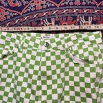 Bershka Green Checkered Straight Leg Jeans Photo 6