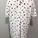 Modcloth Lady Bug Swarm High Low Print Shirt White Photo 4