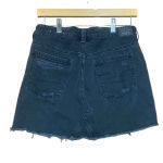American Eagle  Black High Rise Buttom Up Distressed Mini Skirt Size‎ 12 Photo 1